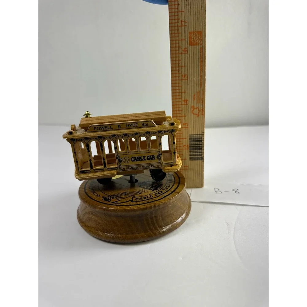 Vintage San Francisco Cable Car Wooden Souvenir Powell‎ & Hyde St. B-8